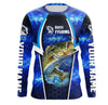 Bass Fishing Blue Galaxy Custom Long Sleeve performance Fishing shirts, personalized Bass Fishing jerseys Cornbee