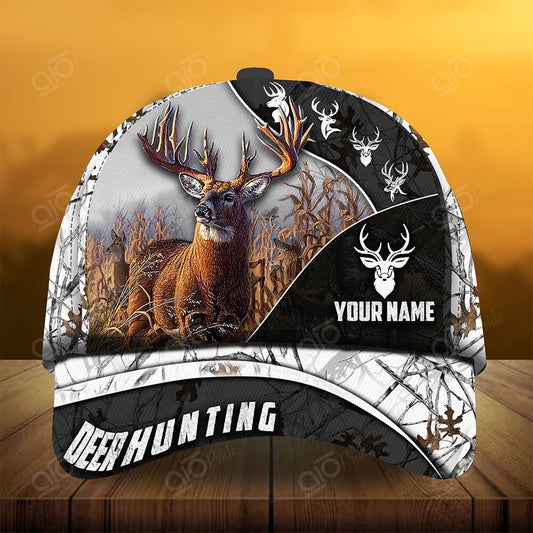 Cornbee The Majestic Of Deer Hunting Personalized Hats 3D Multicolored