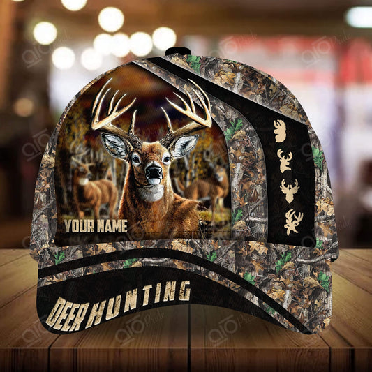 Cornbee New Century Of Deer Hunting Personalized Hats 3D Multicolored