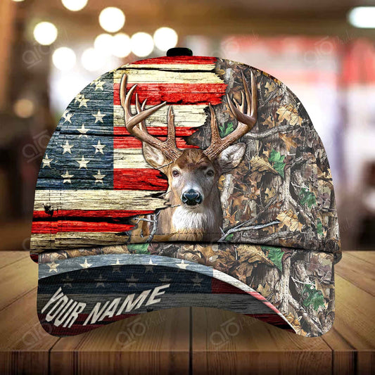 Cornbee Auvrilone Pattern Deer Hunting Personalized Hats 3D Multicolored
