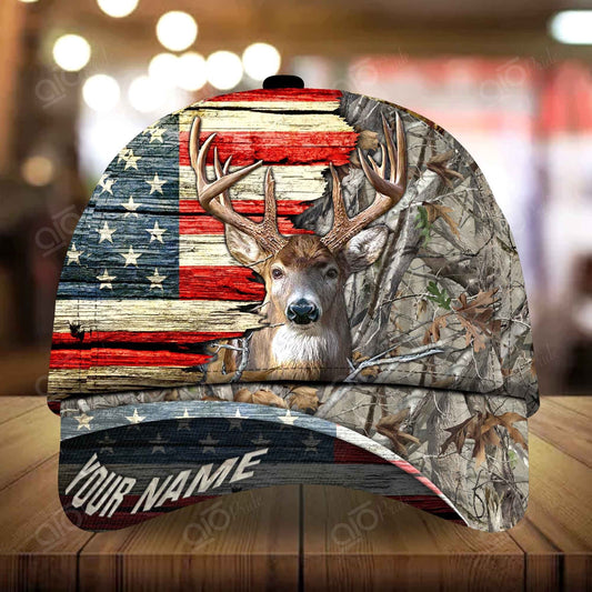 Cornbee Auvrilone Pattern Deer Hunting Personalized Hats 3D Multicolored