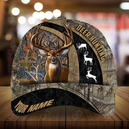 Cornbee Awesome Deer Hunting Personalized Hats 3D Multicolored