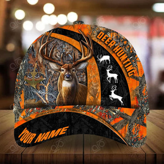 Cornbee Awesome Deer Hunting Personalized Hats 3D Multicolored