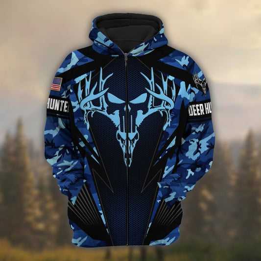 Cornbee Personalized Name The Best Deer Hunting Hoodie & Zip Hoodie Camo Style 3D Multicolor