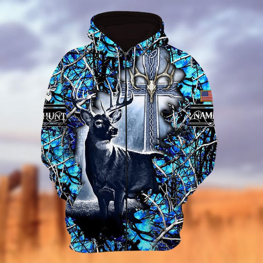 Cornbee Personalized Name The Uniqe Deer Hunting 3D Hoodie & Zip Hoodie