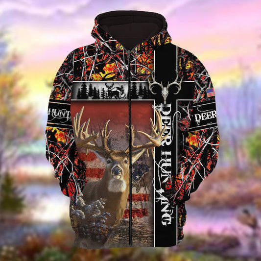 Cornbee Personalized Name The Premium Deer Hunting Colorful 3D Hoodie & Zip Hoodie