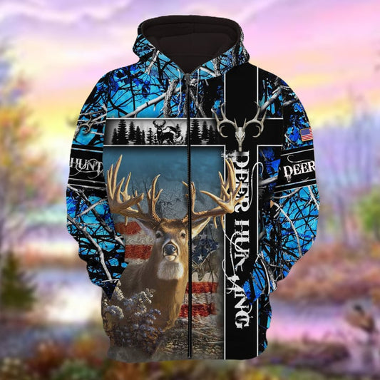 Cornbee Personalized Name The Premium Deer Hunting Colorful 3D Hoodie & Zip Hoodie