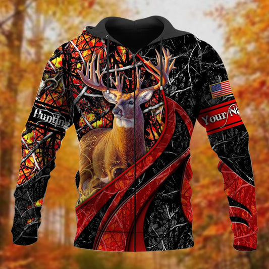 Cornbee Personalized Name The Premium Deer Hunting 3D Hoodie & Zip Hoodie