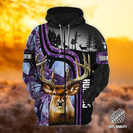 Cornbee Personalized Name The Special Deer Hunting  3D Hoodie & Zip Hoodie