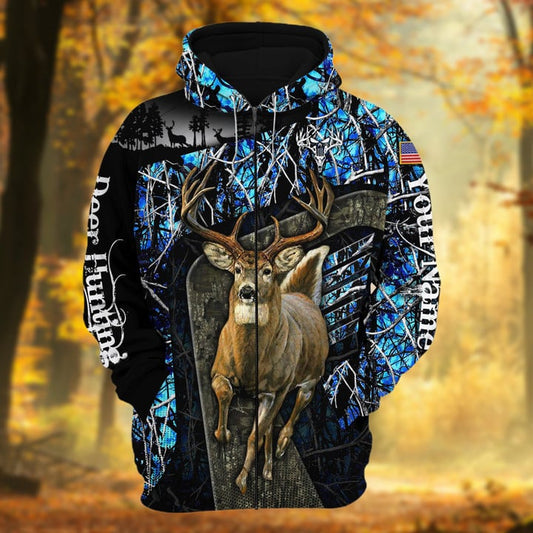Cornbee Personalized Name The Uniqe Deer Hunting 3D Hoodie & Zip Hoodie
