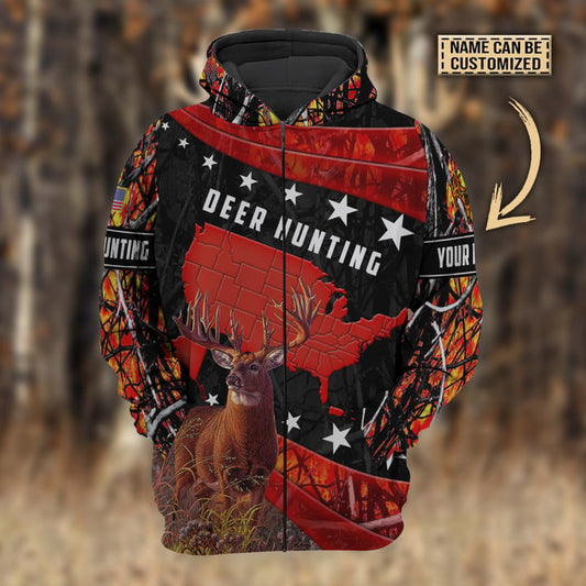 Cornbee Personalized Name Premium Deer Hunting Hoodie & Zip Hoodie 3D Multicolor