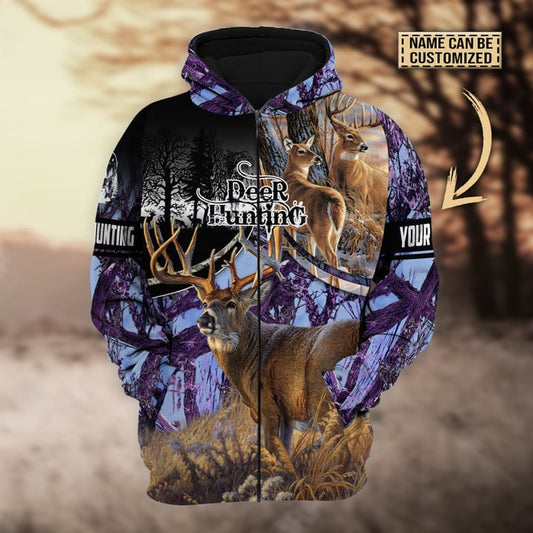 Cornbee Personalized Name The Best Deer Hunting Hoodie & Zip Hoodie 3D Multicolor