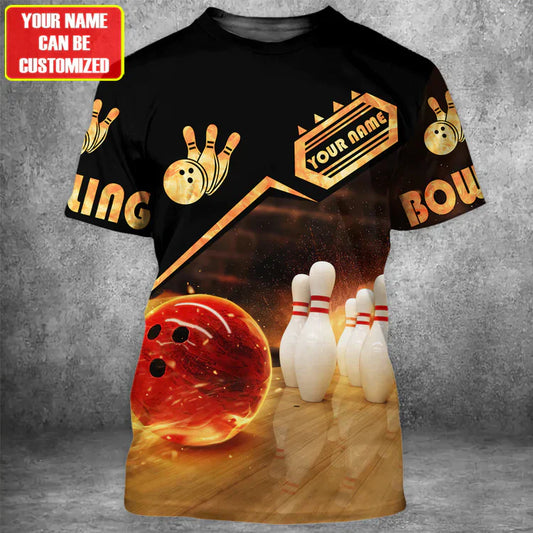 Cornbee Custom Bowling Personalized Name 3D Shirt