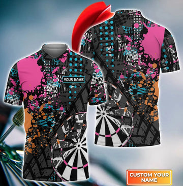 Cornbee Dart Personalized Name Colorful Darts 3D Shirt