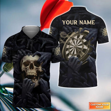 Cornbee Dart Personalized Name Skull Art  3D Shirt