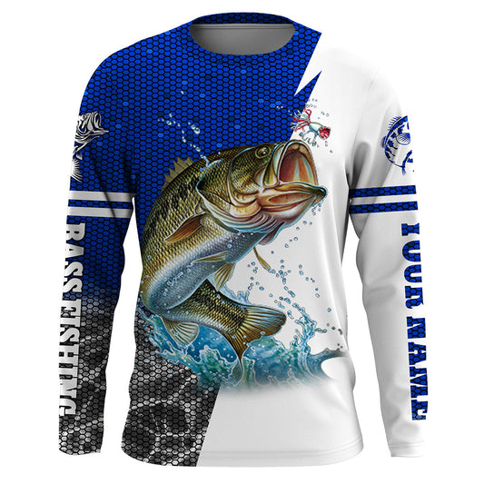 Cornbee Customized Name Bass Fishing Jerseys Fishing Blue Fishing 3D Shirts