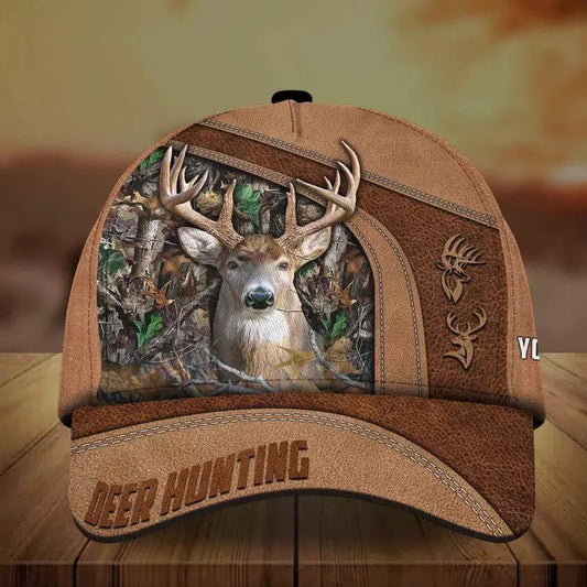 Cornbee Premium Brown Printed Deer Hunting Personalized 3D Hat