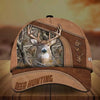 Cornbee Premium Brown Printed Deer Hunting Personalized 3D Hat