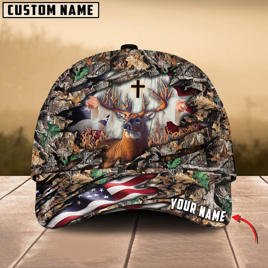 Cornbee  Colorful God America Hunting Deer  Personalized Hats 3D Multicolored