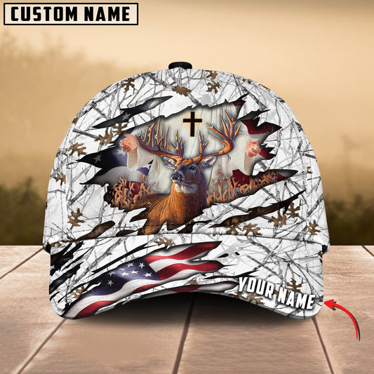 Cornbee  Colorful God America Hunting Deer  Personalized Hats 3D Multicolored