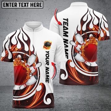 Cornbee Fire Blaster Bowling And Pins Multicolor Option Customized Name 3D Shirt