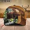 Cornbee Cross America Hunting Moose Leather Pattern Personalized Hats 3D Multicolored