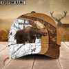 Cornbee Cross America Hunting Moose Leather Pattern Personalized Hats 3D Multicolored