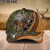 Cornbee Cross America Hunting Deer Leather Pattern 2 Personalized Hats 3D Multicolored