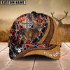 Cornbee Cross America Hunting Deer Leather Pattern 2 Personalized Hats 3D Multicolored