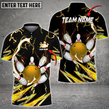 Cornbee Bowling And Pins Breath Of Thunder Multicolor Option Customized Name 3D Shirt