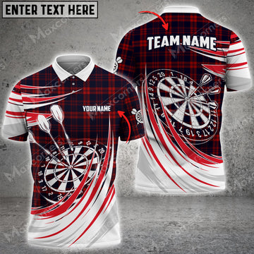 Cornbee Darts Plaid Color Options Personalized Name, Team Name Unisex 3D Shirt