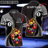 Cornbee Billiards Ball 8 Water Flow Personalized Name, Team Name Unisex Shirt