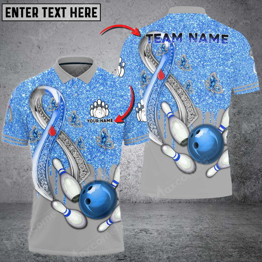 Cornbee Bowling And Pins Awareness Edition Multicolor Option Customized Name 3D Shirt