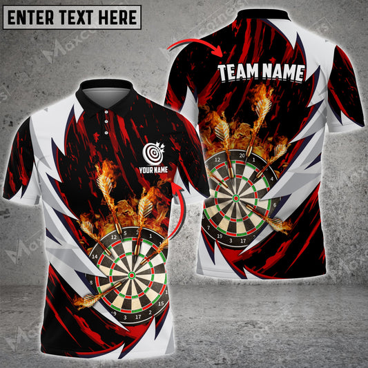 Cornbee Fire Thunderstorm Darts For Team Design Multicolor Option Personalized Name 3D Shirt