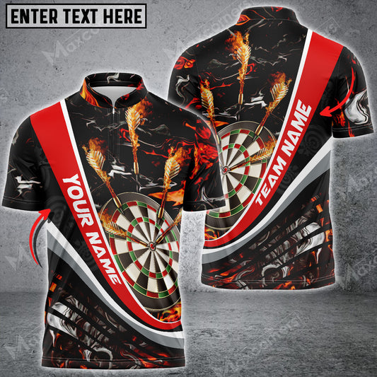 Cornbee Flaming Magma Darts Multicolor Option Personalized Name 3D Shirt