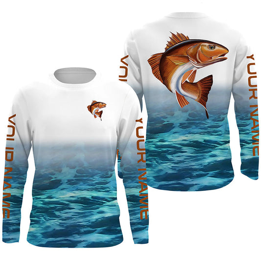 Cornbee Personalized Redfish Fishing Jerseys, Redfish Puppy Tournament Fishing 3D Shirts