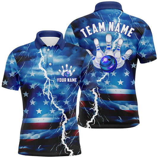 Cornbee Blue Thunder Storm Bowling Customized Name And Team Name 3D Shirt