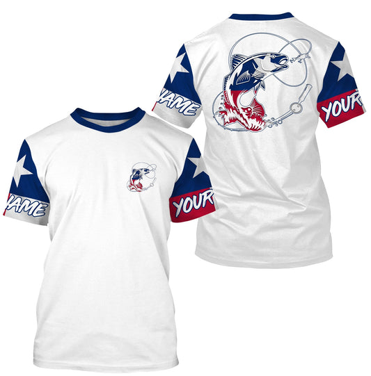 Cornbee Redfish Puppy Drum Texas Fishing Customize Name 3D Shirts