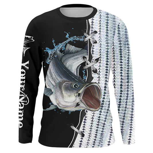 Cornbee Striped Bass Striper Fishing Customize Name Tournament 3D Shirts