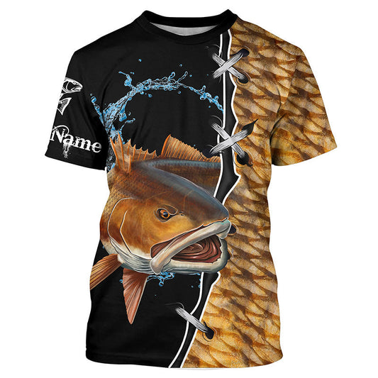 Cornbee Customized Name Redfish Puppy Drum Fishing 3D Shirts