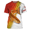 Cornbee Redfish Pyppy Drum Fishing Customize Name 3D Shirts