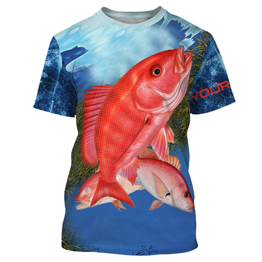 Cornbee Red Snapper Fishing Customize Name 3D Shirts