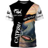 Cornbee Customize Name All Over Printed 3D Shirt Catfish Fishing Fishaholic