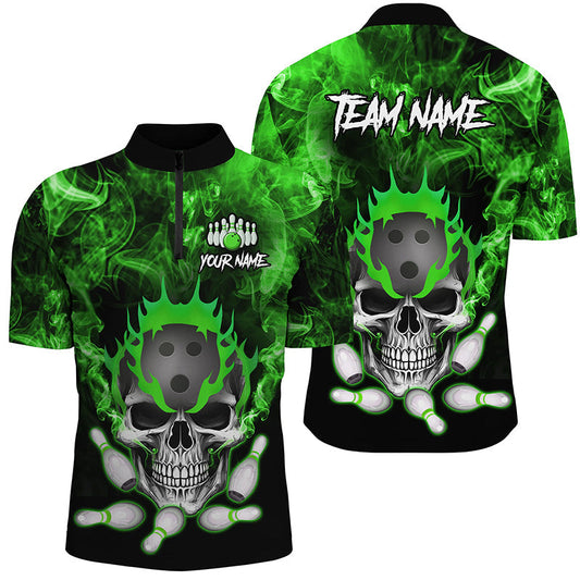 Cornbee Bowling Green Smoke Skull Personalized Name And Team Name Polo Shirt