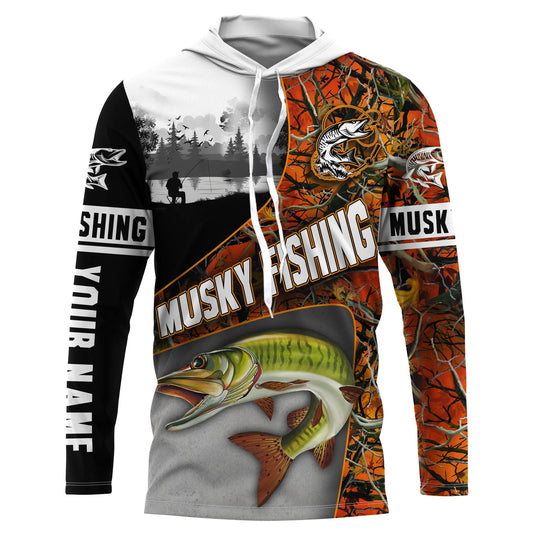 Cornbee Musky ( muskie) Halloween Fishing Customize Name 3D Shirts