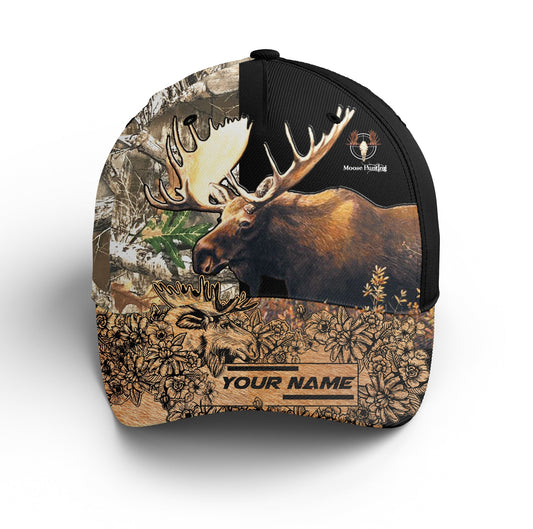 Cornbee Moose Hunting Camouflage Personalized Cap
