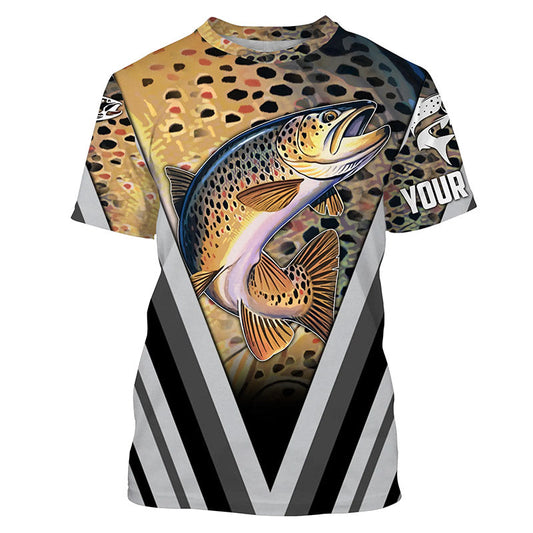 Cornbee Brown Trout Fishing 3D Shirts Customize Name