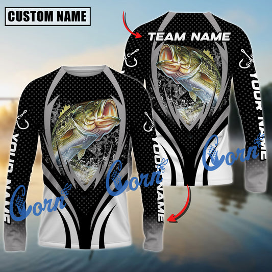 Cornbee Largemouth bass Fishing Jersey Sport Pattern Sun Protection Personalized Name, Team Name 3D Shirt
