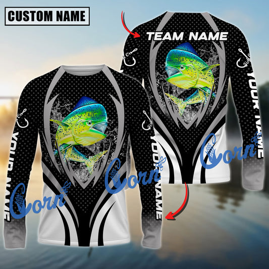 Cornbee Mahi-mahi Fishing Jersey Sport Pattern Sun Protection Personalized Name, Team Name 3D Shirt