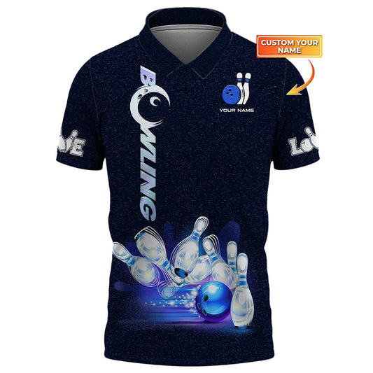 Cornbee Custom Name Bowling Sport Galaxy 3D Unisex Shirt